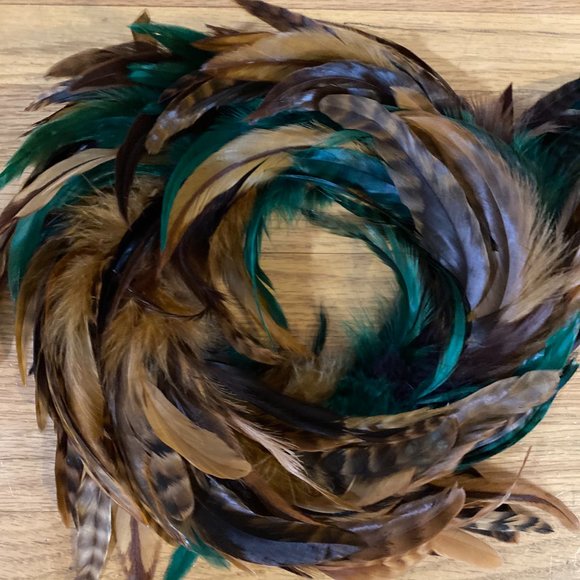 Masquerade Mask Feather Masks (HANDMADE W REAL FEATHERS) - Picture 8 of 16